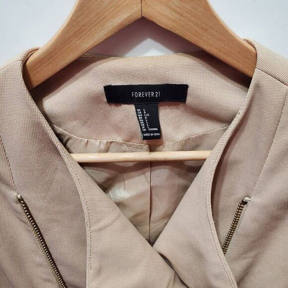 Forever 21 Lightweight Moto Style Double Zip Jacket‎ Size Large - Picture 2 of 5